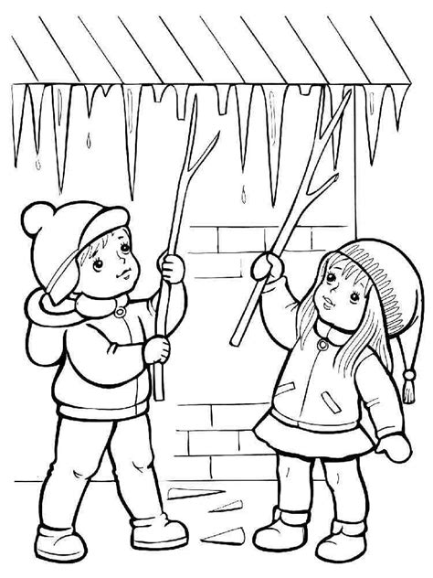 Icicles coloring pages