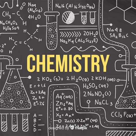 Free Vector Chalkboard Background With Chemistry Information