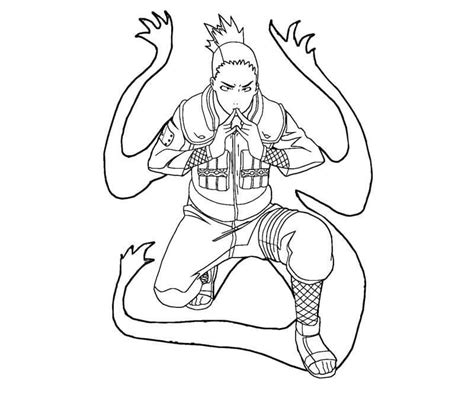 Shikamaru Básico para colorir imprimir e desenhar Colorir Me