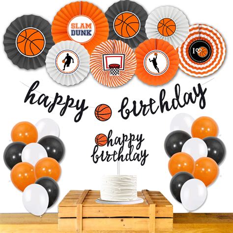 Buy Nd Basketball Birthday Decorations Supplies Kit Basketball Party