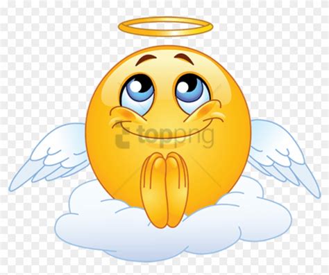 Free Png Angel Emot Emoticon Angel Transparent Png 850x673