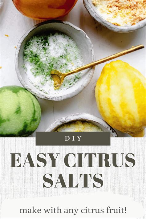 Easy Citrus Salt Recipe Video Diy Food Gift Platings Pairings