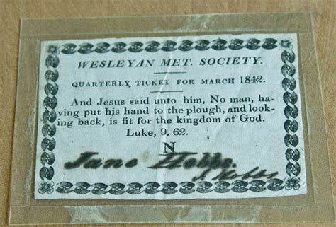 Communion Card Wesleyan Methodist Society Mar 1842 Xmm2631 Ehive