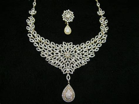 Diamond Bridal Necklace Set At Rs 35000carat हीरे का हार का सेट