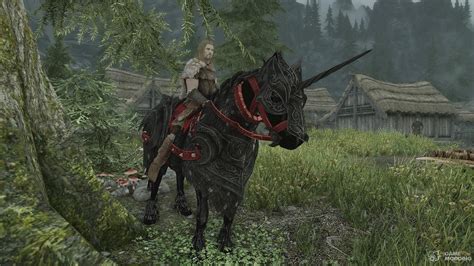 Black Armored Unicorn For Tes V Skyrim