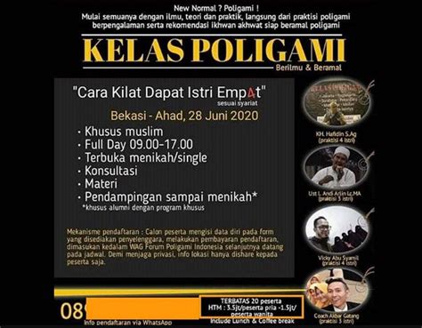Viral Poster Kelas Poligami Rp3,5 Juta