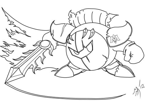 Free Kirby Coloring Pages Meta Knight, Download Free Kirby Coloring