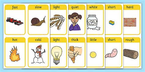 👉 Opposites Flashcards Matching Cards — Primary