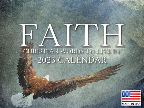 Faith Religious Calendar 2023 Monthly Wall Hanging