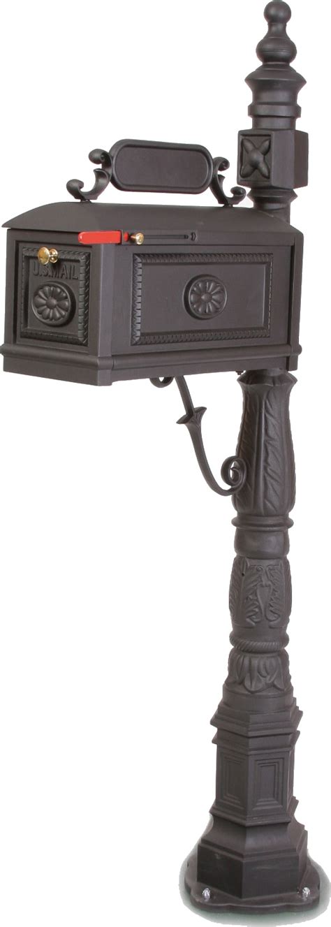 Featuring premium enamel paint, a cast aluminum mailbox and post are resistant to rust, insect damage and harsh elements. BB-B Barcelona Complete Mailbox System | Decorative Cast ...