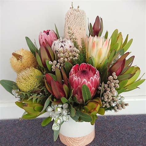 Banksia And Protea Arrangement By Rane Flowers Fresh Flowers