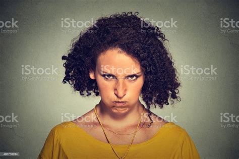 Angry Woman Upset About To Have Nervous Breakdown Stock Photo