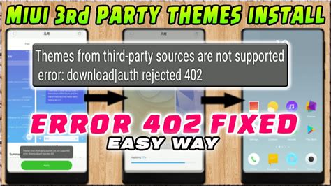 Download the rom which we have listed with the latest update. MIUI ROM - 3rd PARTY THEMES INSTALL - ERROR 402 FIXED - NO DESIGNER ACCOUNT & NO ROOT NEEDED ...