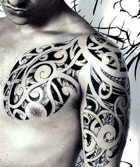 tribal shoulder tattoos tribal tattoos for men mens shoulder tattoo sexiz pix