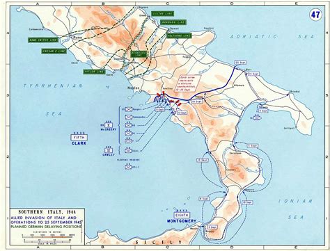 Map Of Allied Invasion Of Italy September 1943