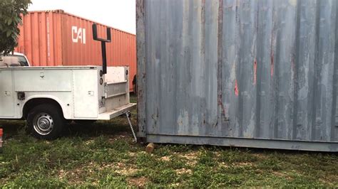 Wife and i are looking at obtaining a 40 high cube shipping container to store the tractor and implements in. Will a 2500 pick up move a 4 ton shipping container? - YouTube