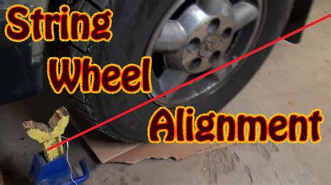 Put the key in the ignition and turn it to accessory, so that the steering wheel will move. DIY Perform A Vehicle Front End Alignment Using String and ...