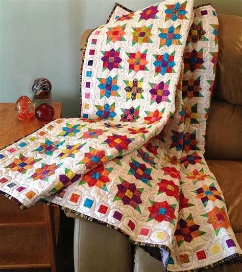 This Beautiful Flower Quilt Is Made From Scraps Quilting Digest