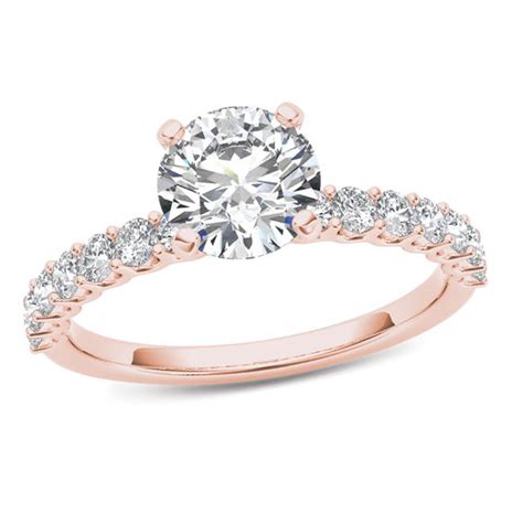 Many rings from these years feature older antique family stones that were reset into current styles or ones handed down from previous. 1 CT. T.W. Diamond Engagement Ring in 14K Rose Gold ...