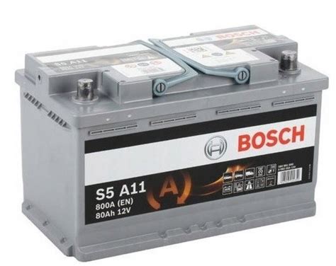 bosch car battery s5a11 start stop 12v 80ah 800a type 115 agm batteries batteries and power