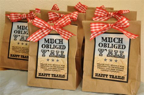 Westerncowboy Baby Shower Happy Trails Trail Mix Party Favors