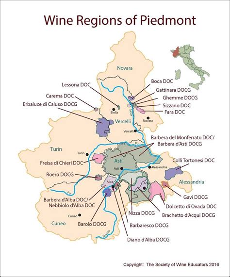 Piedmont Wine Regions Wine Map Wine Education Piedmont Wine