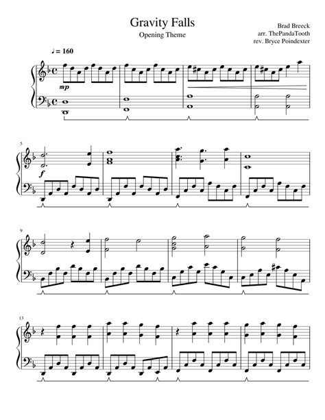 Free music streaming for any time, place, or mood. Gravity Falls Opening - Intermediate Piano Solo sheet ...