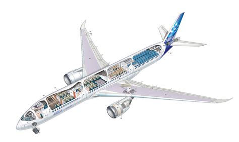 Airbus A350 Cutaway Drawing In High Quality