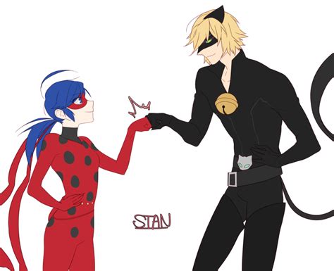 Ladybug And Cat Noir Sharing A Fist Bump From Miraculous Ladybug And
