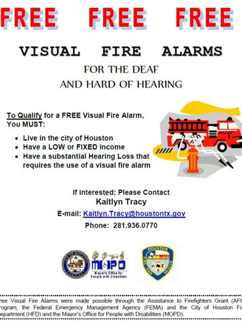 Free Visual Fire Alarms For The Dhh Houston Deaf Network Of Texas
