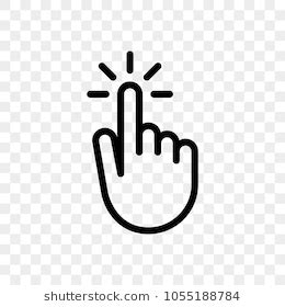 Click Finger Hand Press Or Push Vector Icon Youtube Logo Logo Design