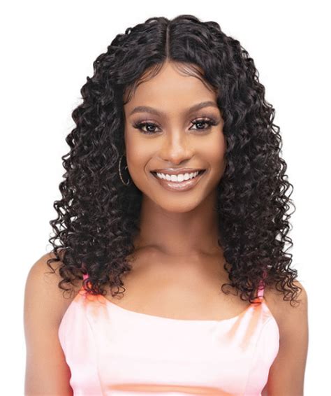 luscious wet n wavy lace deep wig 100 natural virgin remi human hair by janet collection