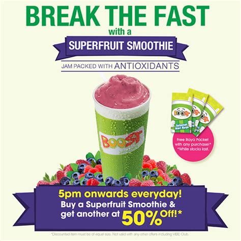 Закрыто до 9:30 (показать больше). Boost Juice Bars Ramadan Specials Superfruit Smoothie in ...