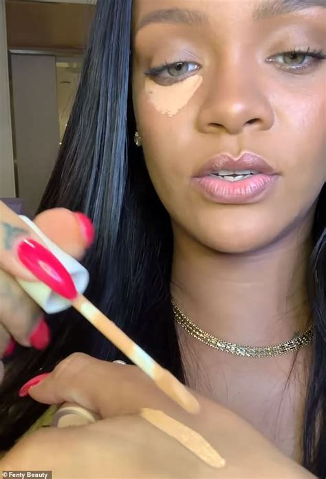 rihanna shares fenty beauty makeup tutorial revealing new concealer daily mail online