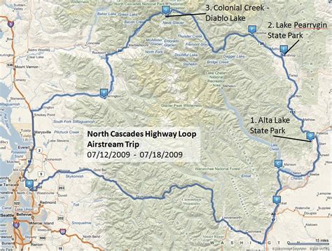 North Cascades Highway Loop Airstream Trip Map 07 2009 Flickr