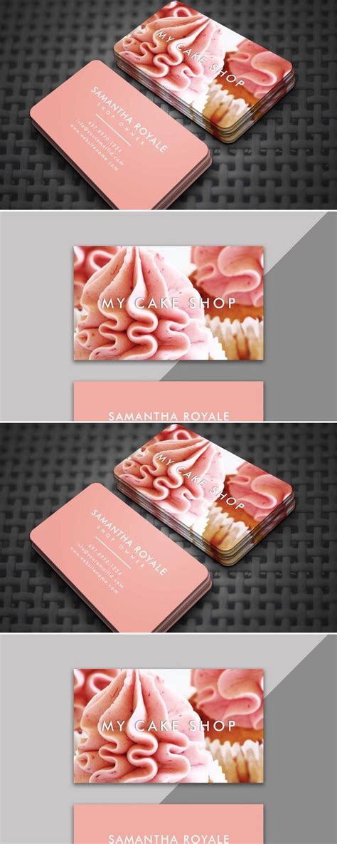 cake  sweet shop beautiful card unique business cards card printer