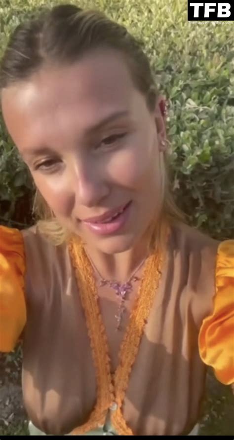Millie Bobby Brown Braless 2 Pics Video TheFappening