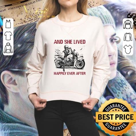 awesome girl bike and she lived happily ever after shirt hoodie sweater longsleeve t shirt