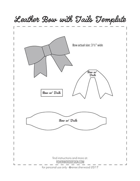 Printable Hair Bow Template Pdf Customize And Print