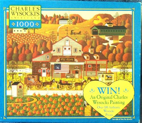 Charles Wysocki Puzzle Old Glory Farms 2003 1000 Pieces Old Glory