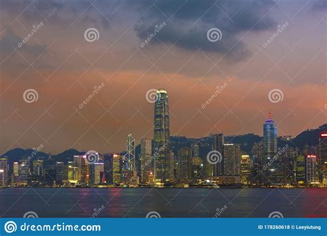 Skyline Of Hong Kong City Stock Photo Image Of Beautiful 178260618
