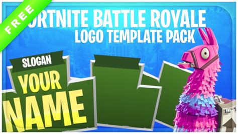 Fortnite Battle Royale Logo Template Pack Free Download Youtube