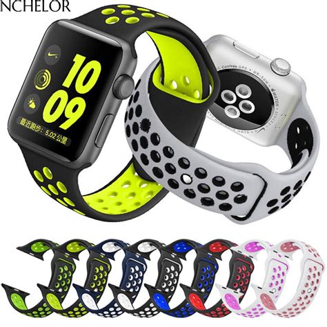Brand Silicon Sports Silicone Band Colorful Wrist For Apple Watches Nike 3842mmbracelet Series