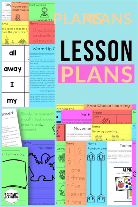Special Education Weekly Lesson Plans Set 2 Positively Learning