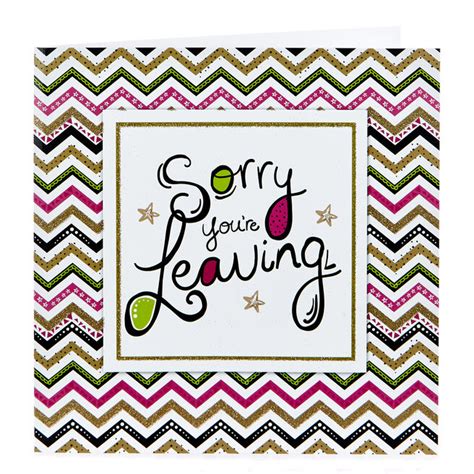 Leaving Cards Personalised Sorry Youre Leaving And Goodbye Cards Uk