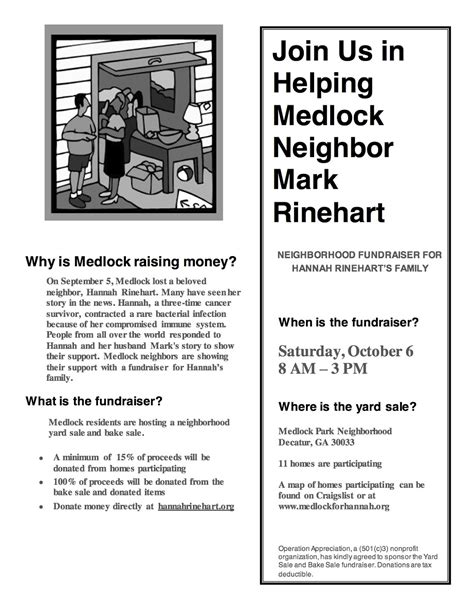 Medlock Area Neighborhood Association Mana Yard Sale In Support Of