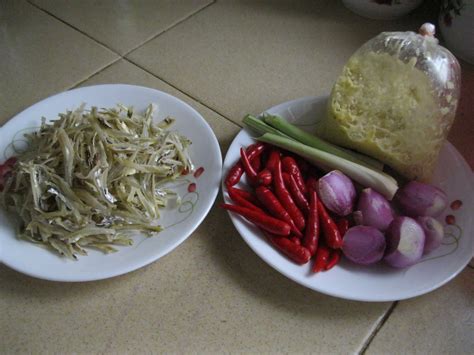 Petua dari rose niey untuk menyedapkan sambal dia memasukkan segenggam ikan bilis ketika mengisar bawang. Dari Dapur Maklong: Sambal Ikan Bilis + Tempoyak