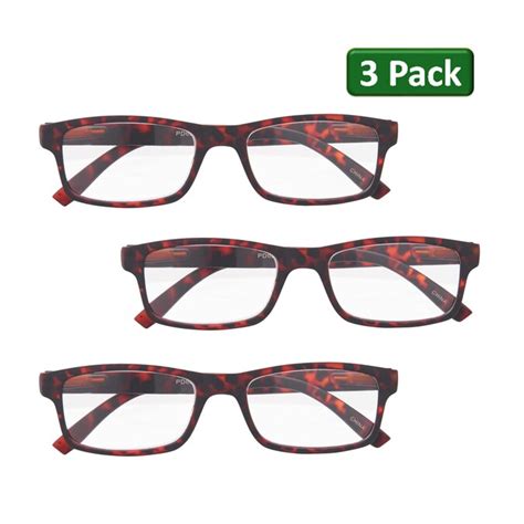 Hillman 3 Pack Reading Glasses Retro Tortoise 2 5 Magnification In The Sunglasses And Glasses