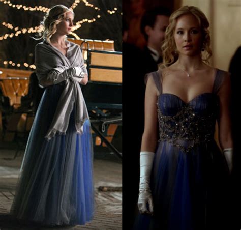 Candice Accola In The Vampire Diaries Caroline Royal Blue Dress