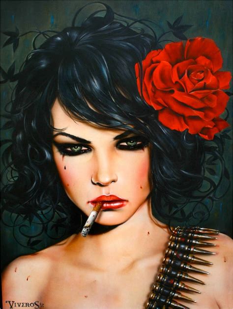 Hand Painted Canvas Oil Paintings Reproduction Of Brian M Viveros Red
